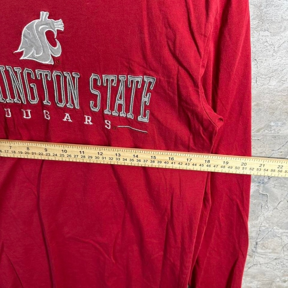 Washington State Cougars Burgundy Champion Campus Long Sleeve crew Neck Tee M - Picture 6 of 7